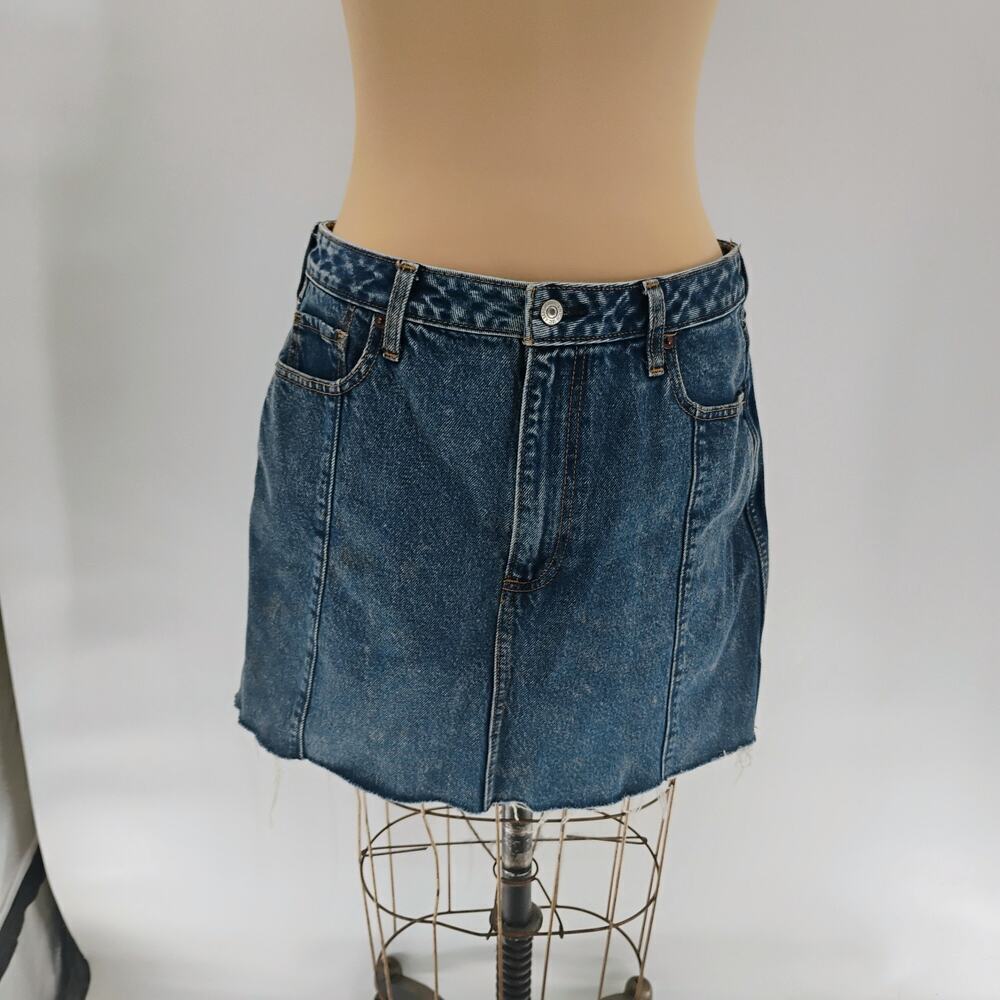 Abercrombie & Fitch Denim Skirt Size 31/12 Zoe‎ Natural Rise Vintage A-Line Mini